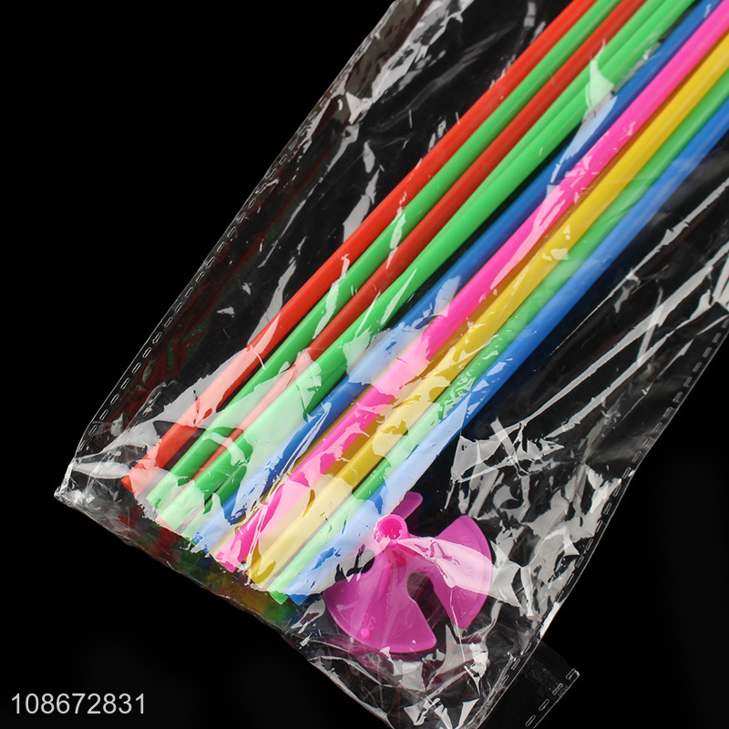 Factory direct sale colourful plastic balloon rod set for party supplies