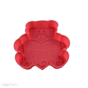 Wholesale cute cartoon bear silicone cake mould chocolate mould