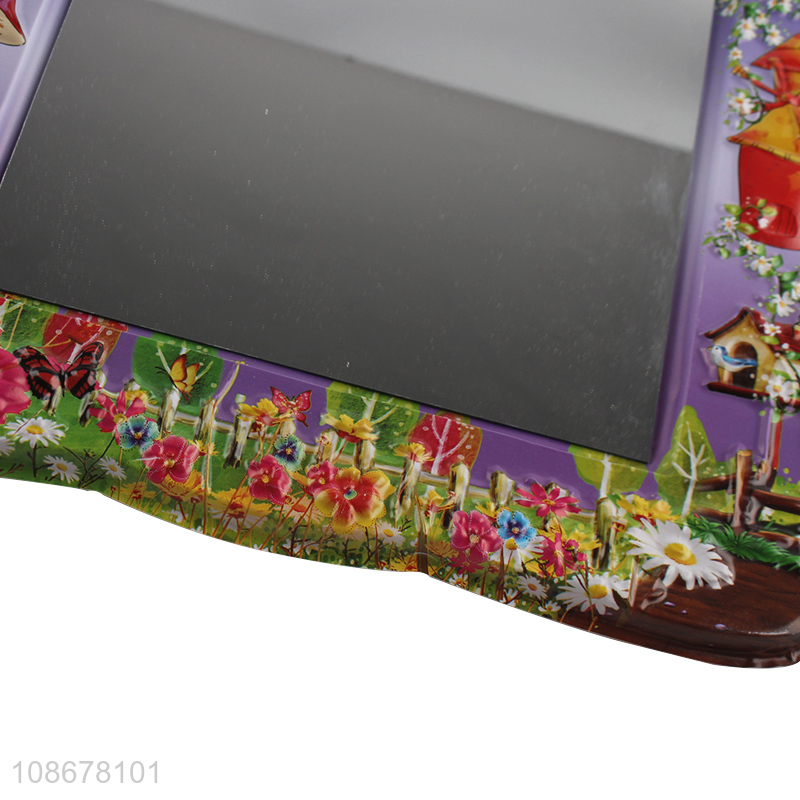 Online wholesale cartoon framed bathroom mirror vanity mirror for wall