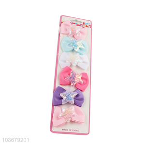 Best selling colourful bowknot girls hair rope for hair decoration