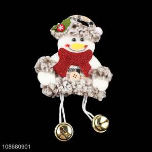 Hot products snowman shape christmas hanging ornaments decoration with bell