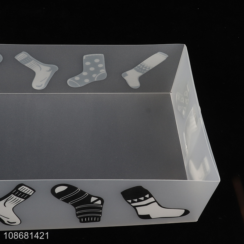 Good quality clear folding closet cabinet wardrobe storage box for socks