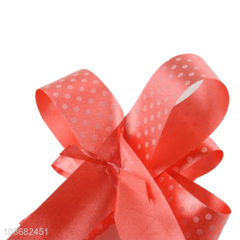 Hot selling decorative gift wrapping satin pull ribbon bow wholesale