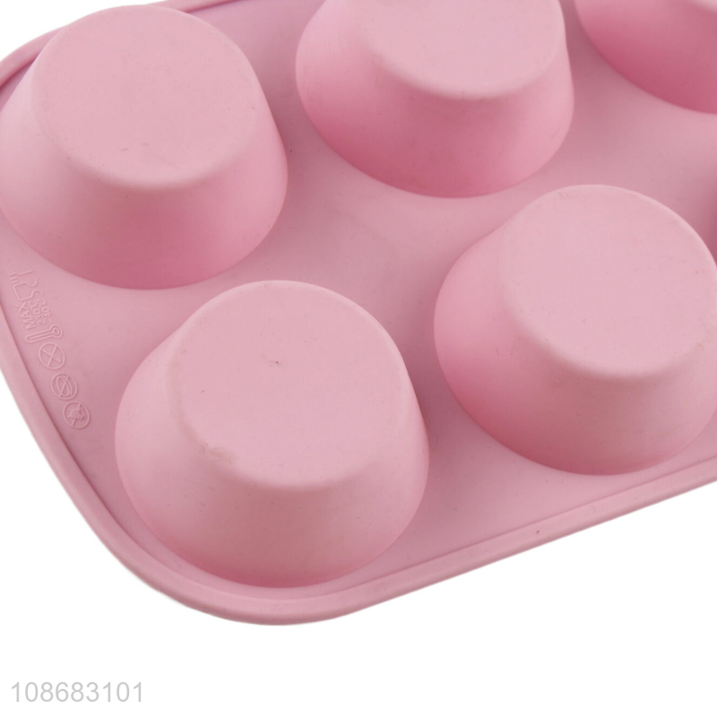 Good quality 6-cavity silicone cake mold bpa free baking mold for chocolate