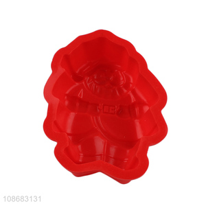 Wholesale Christmas Santa Claus shaped silicone cake mold silicone fondant mold