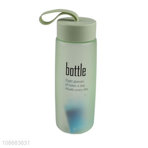 Factory price plastic portable drinking bottle water cup for school office