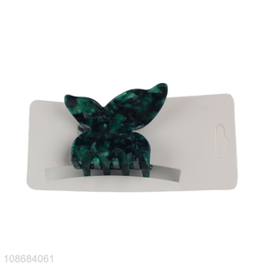 Wholesale stylish acetate butterfly hair claw clip for long thick hair