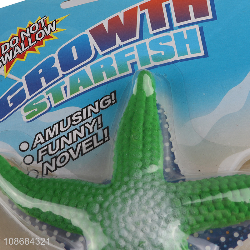 Factory price soft starfish water growing toy for children