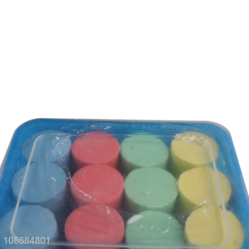 Yiwu market 12pcs multicolor non-toxic chalk for school