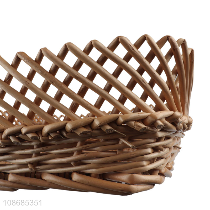 New product woven wicker storage basket for vegetbles fruits snacks candys