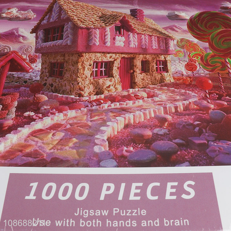 Wholesale 1000 pieces puzzle candy house jigsaw puzzle for girls