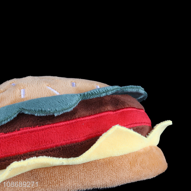 New product novelty women's warm slippers plush hamburg house slippers