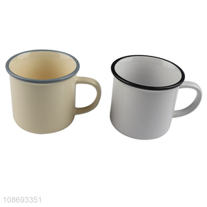 Good quality vintage nostalgic ceramic mug imitation enamel cup