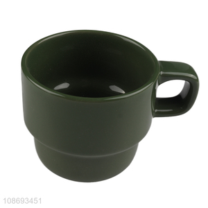 Good quality stackable ceramic coffee mug porcelain water cup