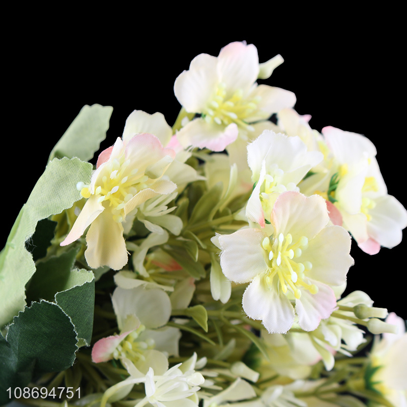 Latest design natural plastic 6heads artificial flower simulation flower for sale