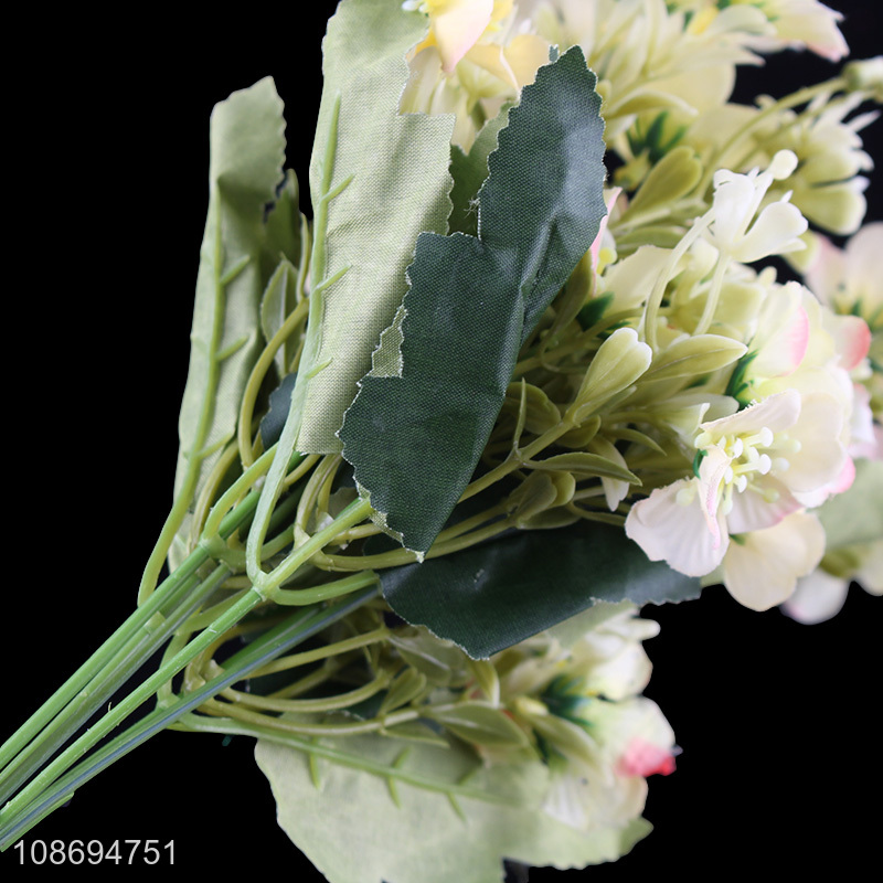 Latest design natural plastic 6heads artificial flower simulation flower for sale