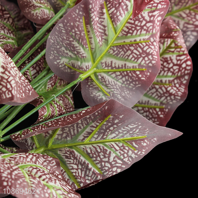 Top sale plastic artificial leaves fake plants for indoor decoration