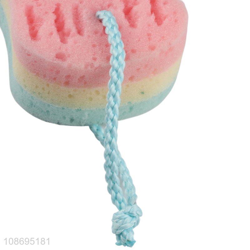 Wholesale soft bath sponge shower body scrubber for adults kids