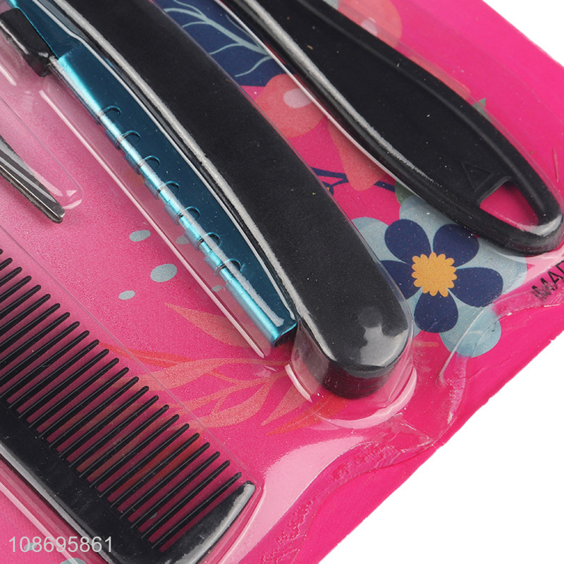 Yiwu factory 4pcs professional hair comb hair scissor set for sale