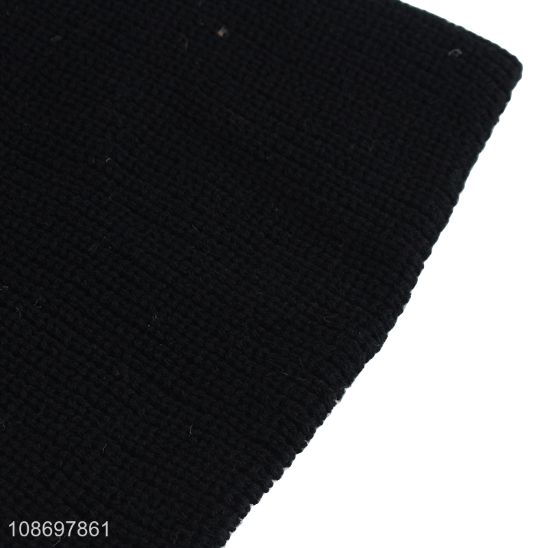 Good selling black winter outdoor thickened fashion beanies hat wholesale