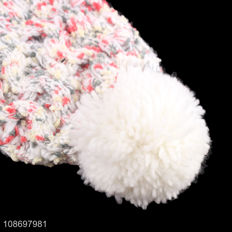 New products winter thickened knitted hat girls beanies hat for outdoor