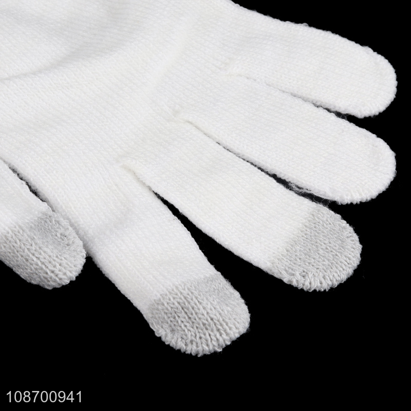 Good selling warm acrylic thicken knitted gloves touch screen gloves wholesale