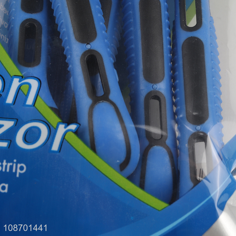 New product 3 blades disposable razors with moisturizing strip