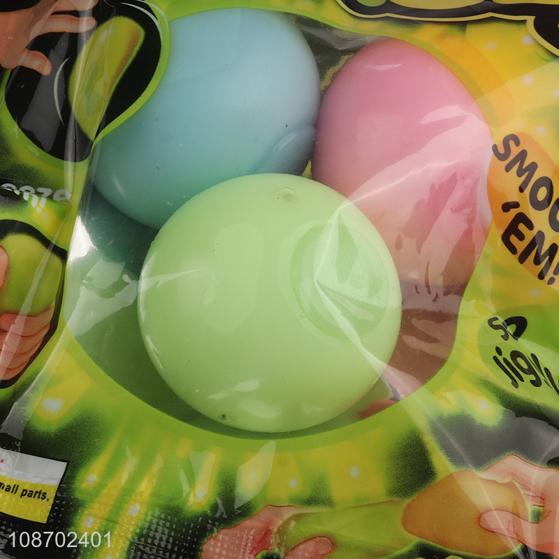 New arrival glow in the dark squeeze ball slow rising toy for kids