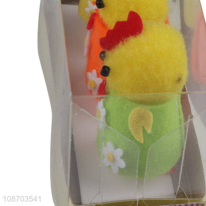 New product mini Easter chicks figurines cartoon chicken statues kids gifts