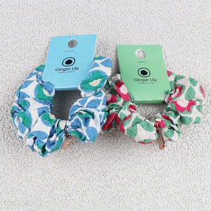 Best price colorful elastic fashion girls hair scrunchies hair rope for sale