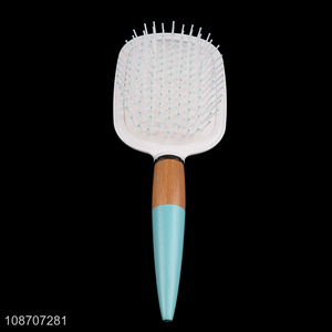 Good quality anti-knotting air cushion paddle hair brush with mirror