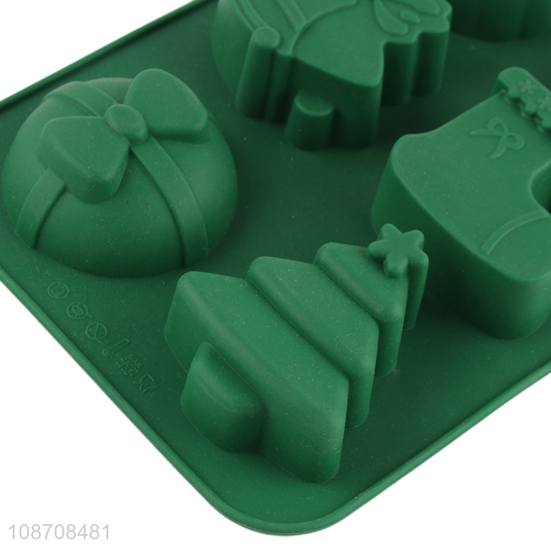 Top selling silicone non-stick christmas candy mold chocolate mold