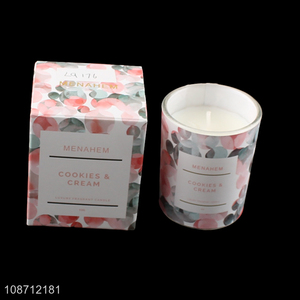 Wholesale long lasting cookie & cream aromatherapy candle scented candle