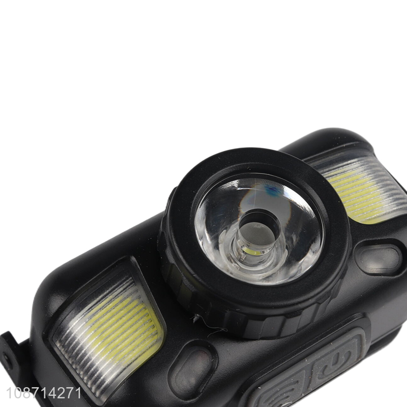 Hot Selling 3.7V 18COB+1XPE Sensor Headlamp (with 400mah 14500 lithium battery)