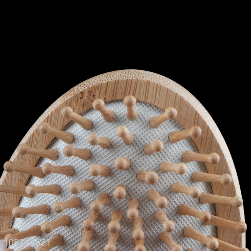 Wholesale oval bamboo scalp massge air cushion comb without handle