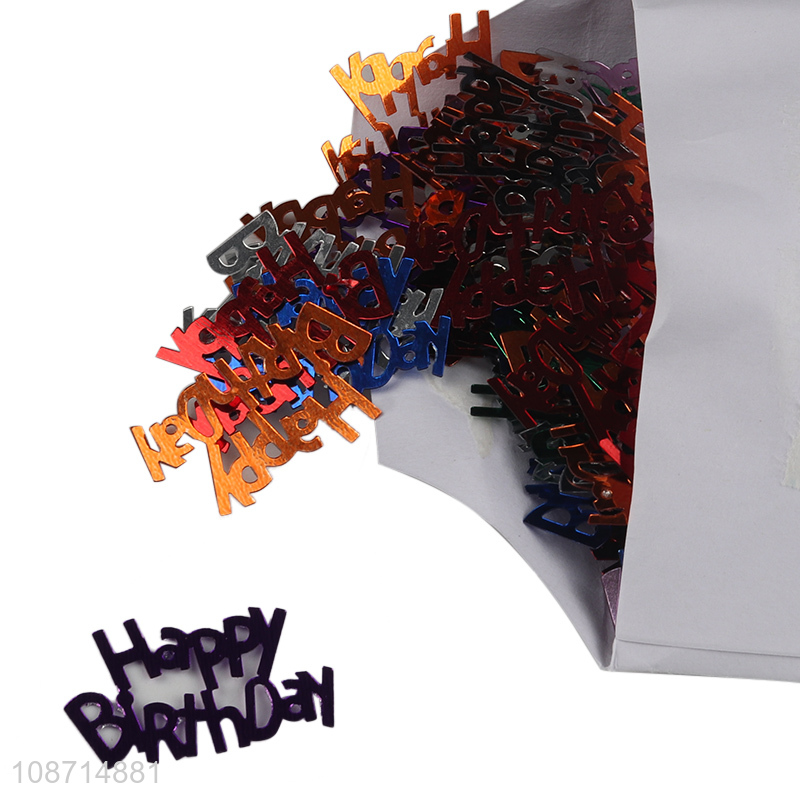 Factory wholesale happy birthday letter diy sequin toys for cake decoration