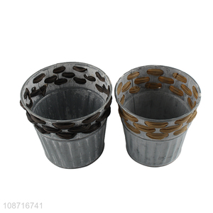 Best price garden decoration galvanized metal flower pot for sale