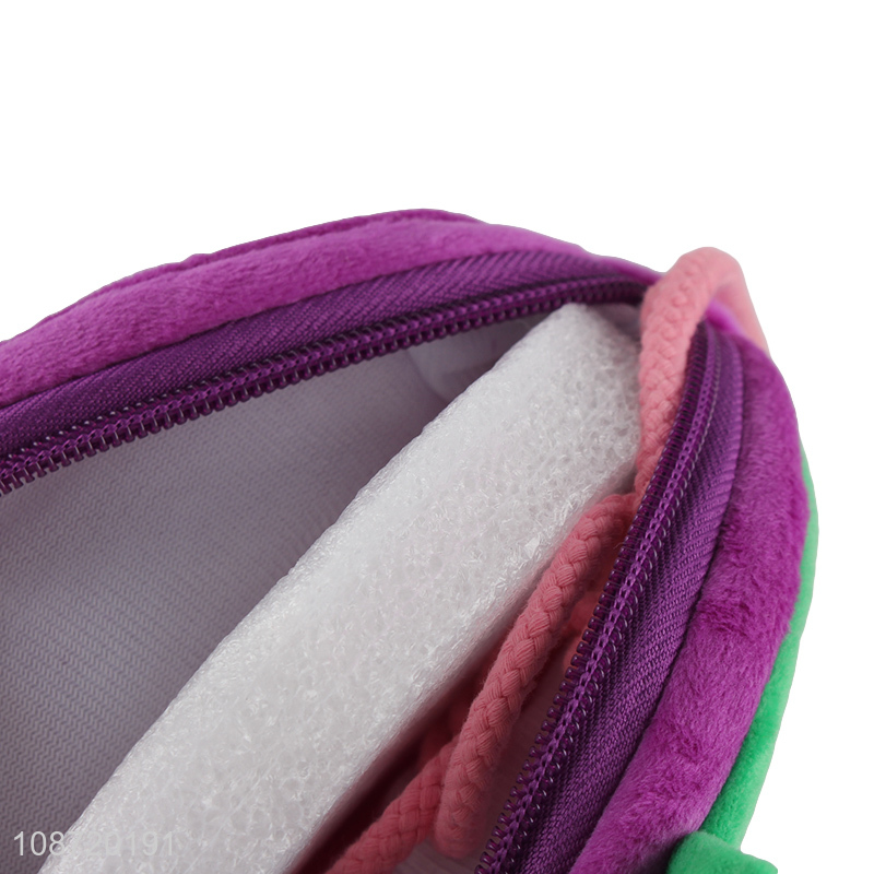 New product grape shape fluffy plush crossbody bag fruit messenger bag