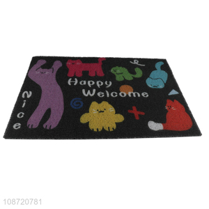 Hot items cartoon printed rectangle entrance door mat floor mat for sale