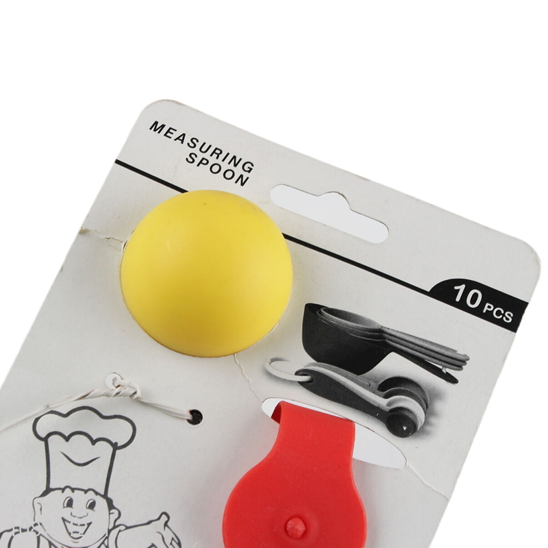 Top quality multicolor 10pcs plastic measuring spoon set for kitchen gadget