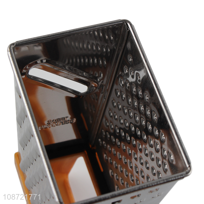 Good quality 4 sided stainless steel box grater for vegetables & cheese