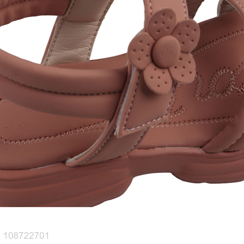 Low price soft sole girls children casual sandal beach shoes for sale