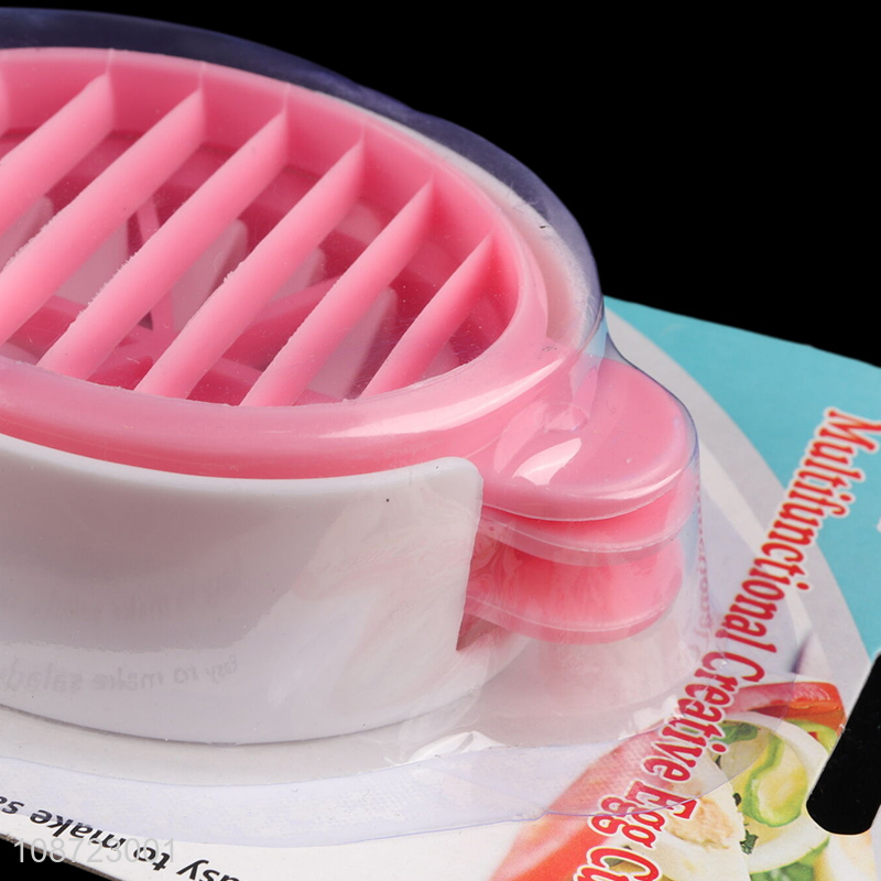 New product 3-in-1 plastic boiled egg slicer cutter for preserved duck egg