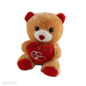 Wholesale cute stuffed animal toy Valentines plush bear for girlfriend