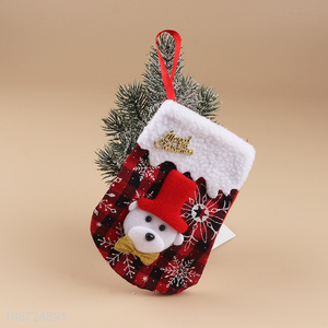 Hot selling christmas decoration hanging gifts christmas stocking wholesale