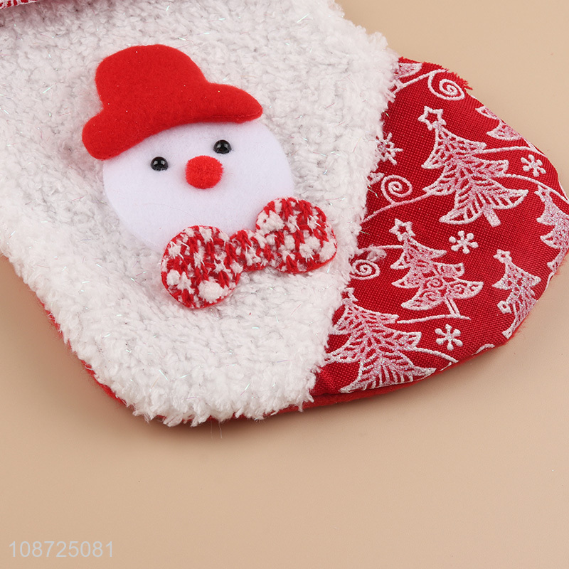 Yiwu factory snowman christmas stocking xmas tree hanging ornaments decoration