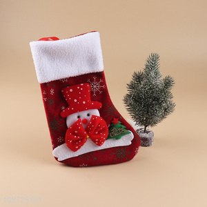 Hot sale snowman christmas stocking christmas tree hanging ornaments wholesale