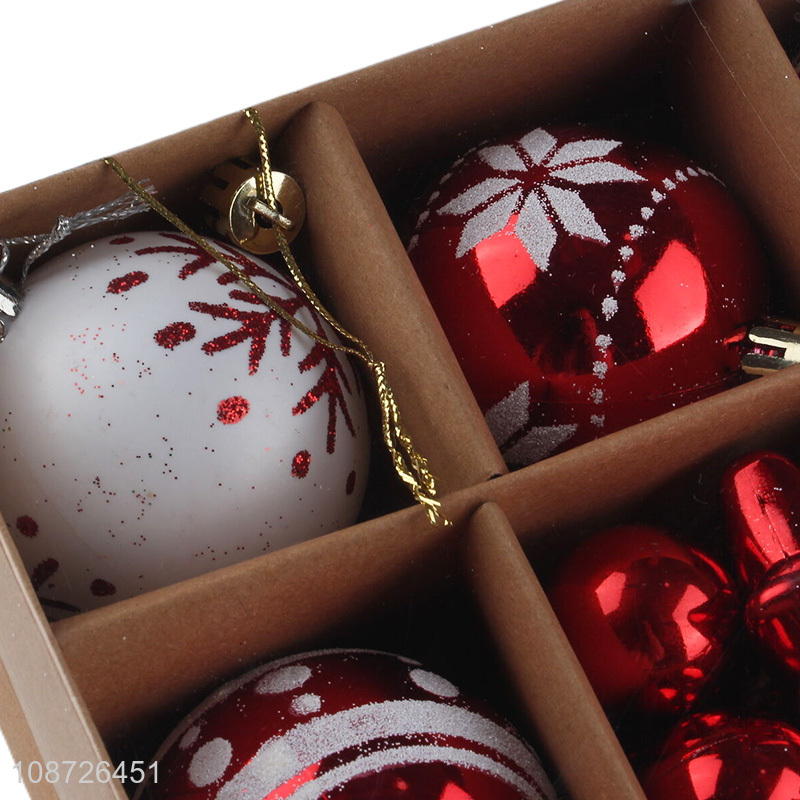 Factory supply 16pcs christmas decoration hanging christmas ball for xmas tree