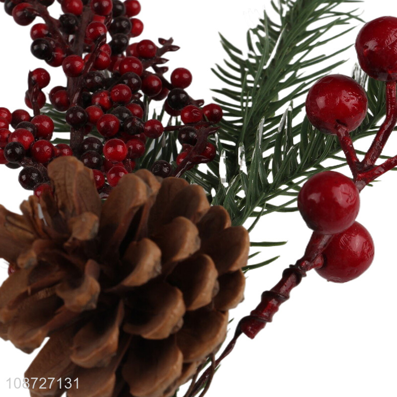 New products artificial Christmas branchlet with red berry for decoration