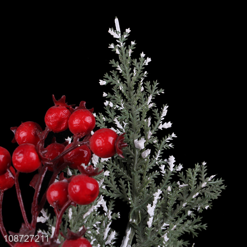 Good quality artificial Christmas floral picks twigs artificial pinecone picks